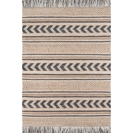 MOMENI 6 x 9 ft. Esme-1 Hand Woven Rectangle Area Rug Charcoal ESME0ESM-1CHR6090